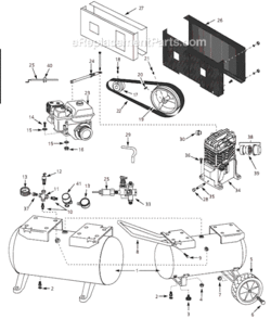 Page A Diagram and Parts List for 4B239B 2007 Campbell Hausfeld Compressor